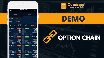 Demo: Option Chain || Quantsapp #Options Analytics Tool