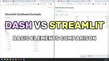 Streamlit vs Dash - Which one is better? Interactive Dashboard with Python