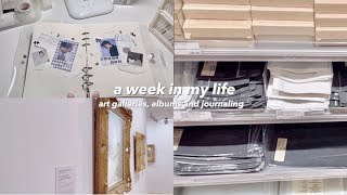 a week in my life | of muji hauls, kpop albums art galleries and journaling ~