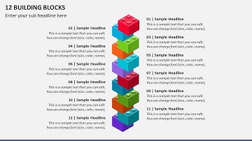 12 Building Blocks Animated PPT Slides