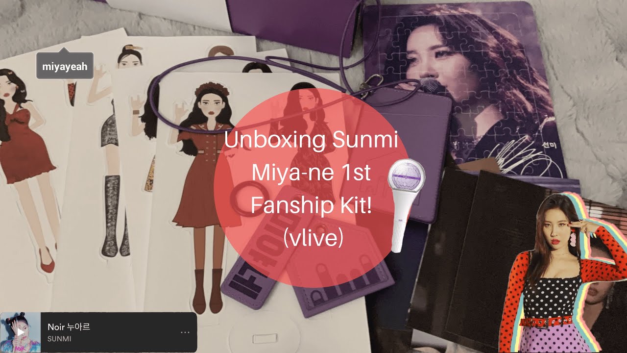 Unboxing Sunmi Miya-ne 1st Fanship Kit! (vlive) - YouTube