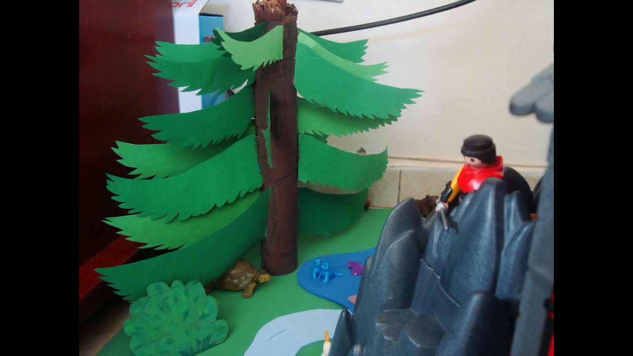 How do you craft construction paper trees?