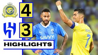 Al Nassr vs Al Hilal 4-3 | Ronaldo vs Neymar | All Goals & Highlights 2024 HD