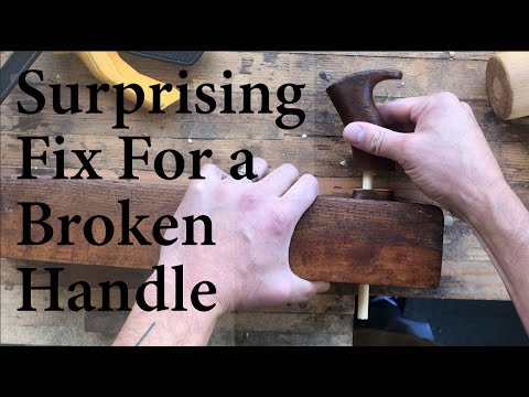 How to fix a broken tote/handle on a wood plane