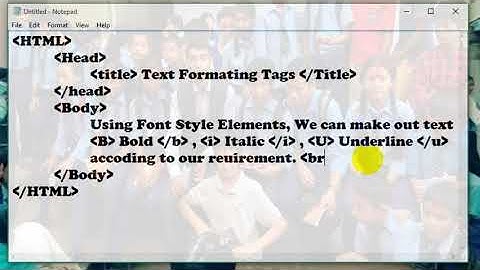 Example of Text Formatting Tag of HTML in Nepali by NP Rijal