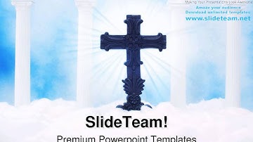Cross In Heaven Religion PowerPoint Templates Themes And Backgrounds ppt designs