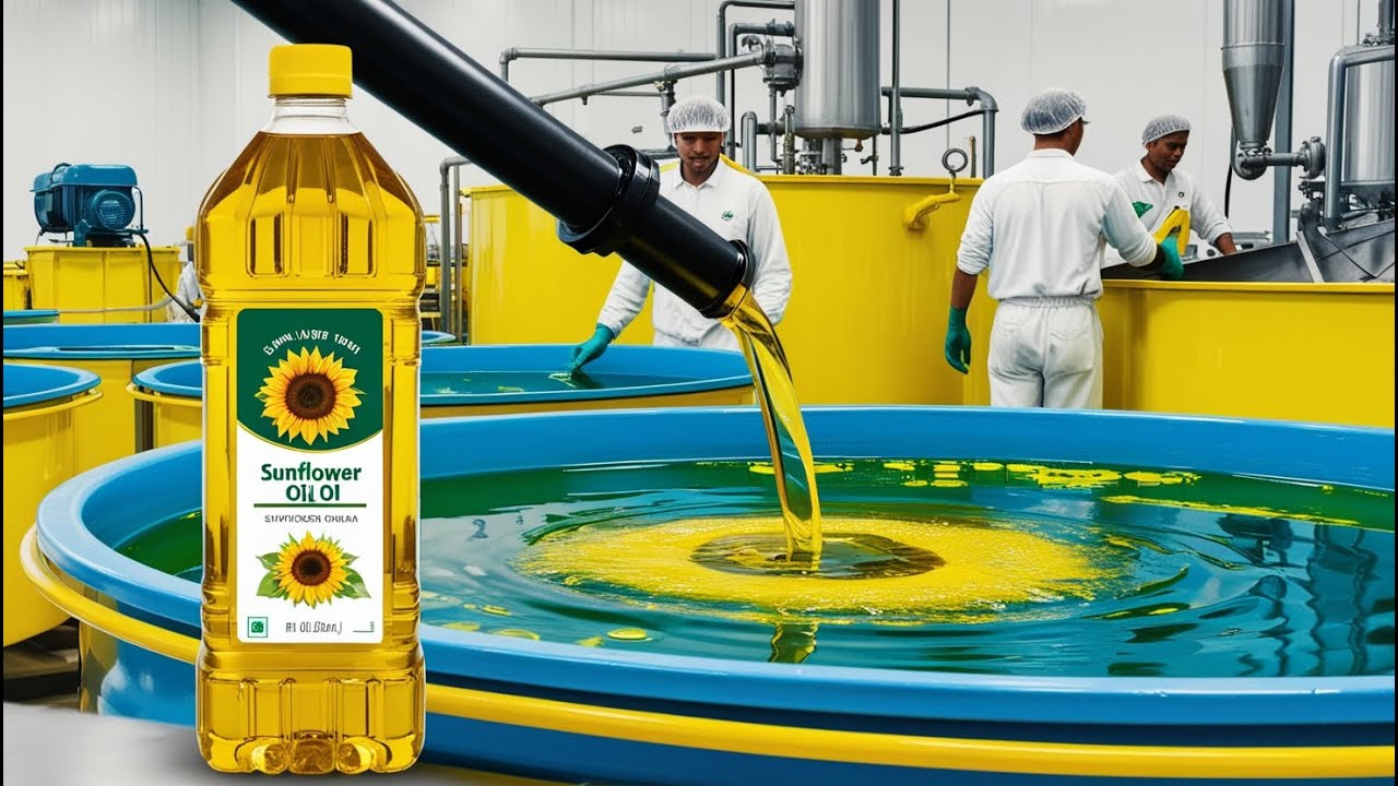 أسرار صناعة زيت دوار الشمس ومتى يكون هذا الزيت خطير على الصحه 😡