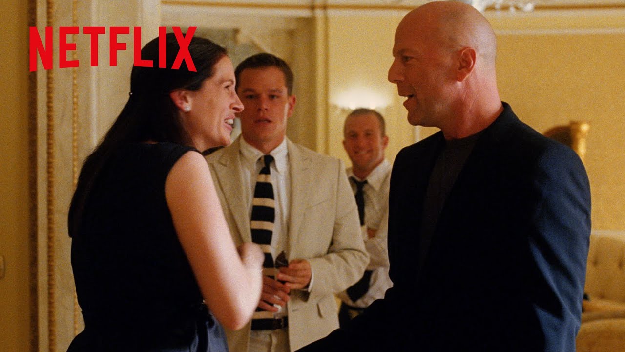 本人役 計画の邪魔すぎるブルース ウィリス オーシャンズ12 Netflix Japan Youtube