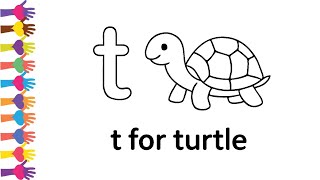  for turtle | lowercase alphabet tracing and coloring pages for preschoolers