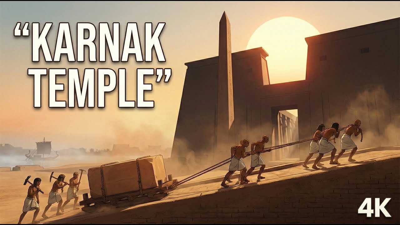 How Karnak Was Built (4K) — Stone, Ramps & Obelisks (Ancient Egypt • No Talking)