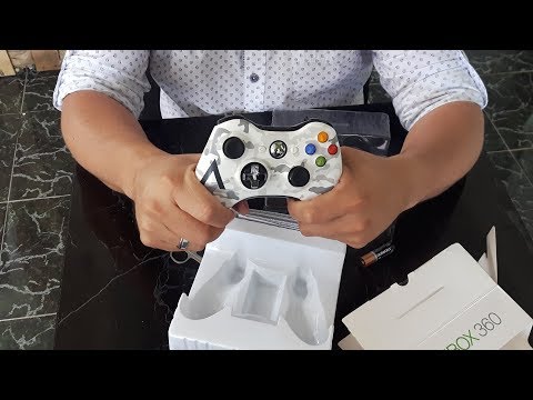 Unboxing de Control Xbox 360 con camuflaje ártico.