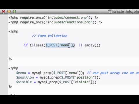 Building a CMS with PHP part 54 - Form Validation