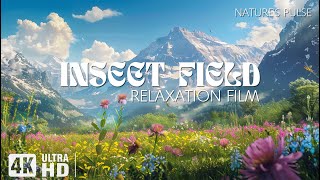 4K Nature Relaxation Film (60FPS)🌿 VIBRANT COLORS of Insect World & Soothing Music ♫