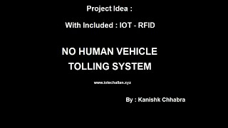 IOT - RFID No Human Vehicle Tolling Traffic Management System