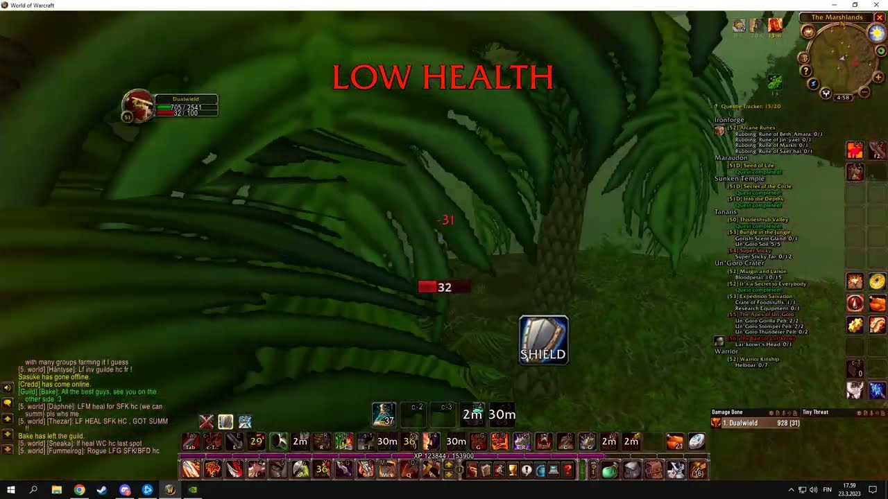 Level 51 Warrior - Stone Guardian incident in Un'Goro (Classic Hardcore)