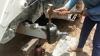 Stub Axle Bearing replacement bobcat b900 | jcb backhoe stub axle bearing change