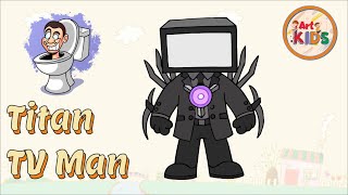 How To Draw Titan TV Man Skibidi Toilet