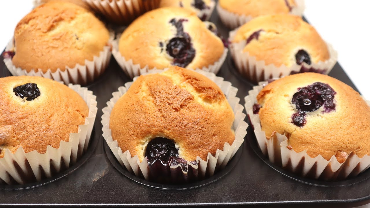 MUFFINS DE BLUEBERRYES Suaves y ESPONJOSOS La Mejor Receta YouTube