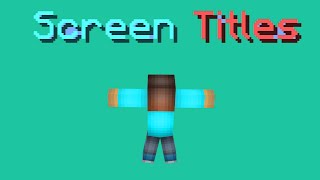 Bukkit Plugin Reviews: #2 Screen Titles (1.8)