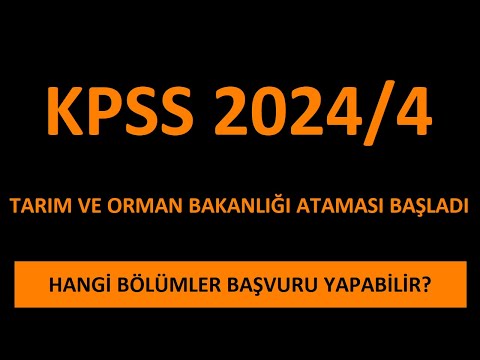 5.500 MÜLAKATSIZ MEMUR KPSS 2024/4 TARIM VE ORMAN BAKANLIĞI ATAMASI BAŞLADI (KADRO DAĞILIMI)