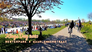 PART 2 | King’s Day in Amsterdam 2021 Riding thru partying crowds  [ Westerpark & Haarlemmerstraat ]