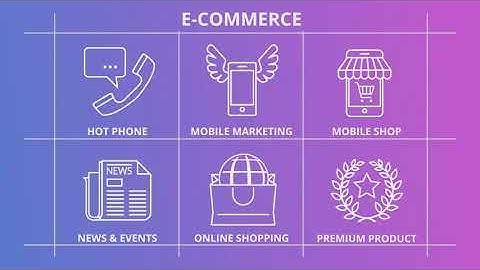 E Commerce Outline Icons | After Effects template
