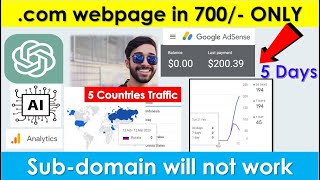 How to make a .com website II ChatGPT II Blogs update II Earn upto 1500/- per day