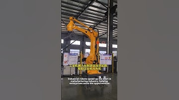 Industrial robots speed up the start in manufacturing industry #robot #palletizing #factory
