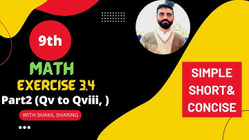 9Th Class Math - Science Group Exercise3.4 Part 2 (Q1) by Sir Shakil Ur Rehman