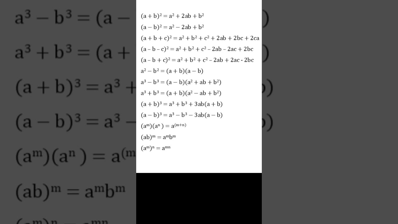 algebra formula  