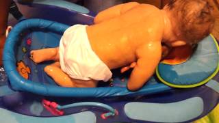 Leo's first bath part 1