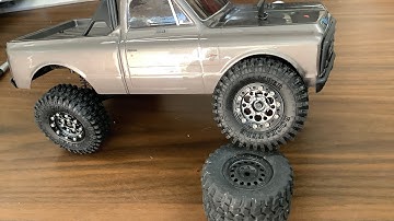 Axial scx24 c10 wheel/tire upgrade plus brass parts