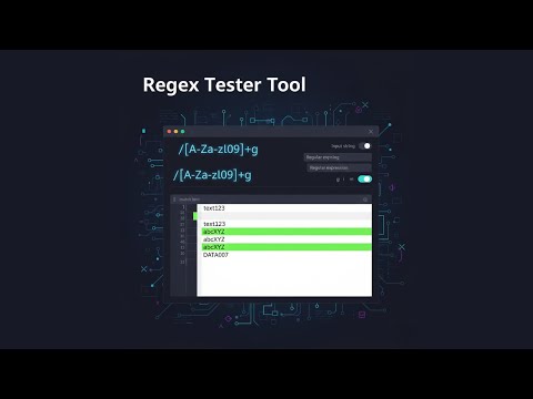 Regex Tester Tool | Test & Debug Regular Expressions Online