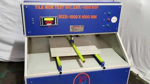 DIGITAL TILE MOR TEST MACHINE CAP- 1000 KGF, SIZE 1000x1000 MM. BY K J INTERNATIONAL, AHMEDABAD.