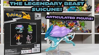 Suicune Trainer Team Series Articulalted Figure Unboxing and Review from Jazwares.
