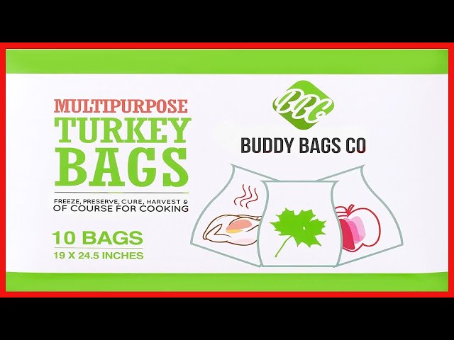 Buddy Bags Co Multipurpose Turkey Oven Bags - Made in USA - 19 x 24.5 -  25 Pack