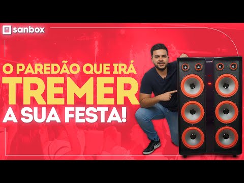 Caixa de Som Amplificada Amvox aca 3000 Paredão 3000w rms