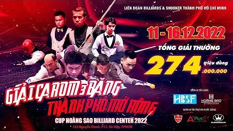 Thanh Tùng vs Tiến Đạt - V16 | Giải Billiards 3C Cúp Hoàng Sao Billiard Centerr 2022