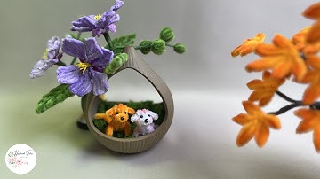 Tutorial DIY Animals - Make your own cute Dog with Pipe cleaners #hmstation