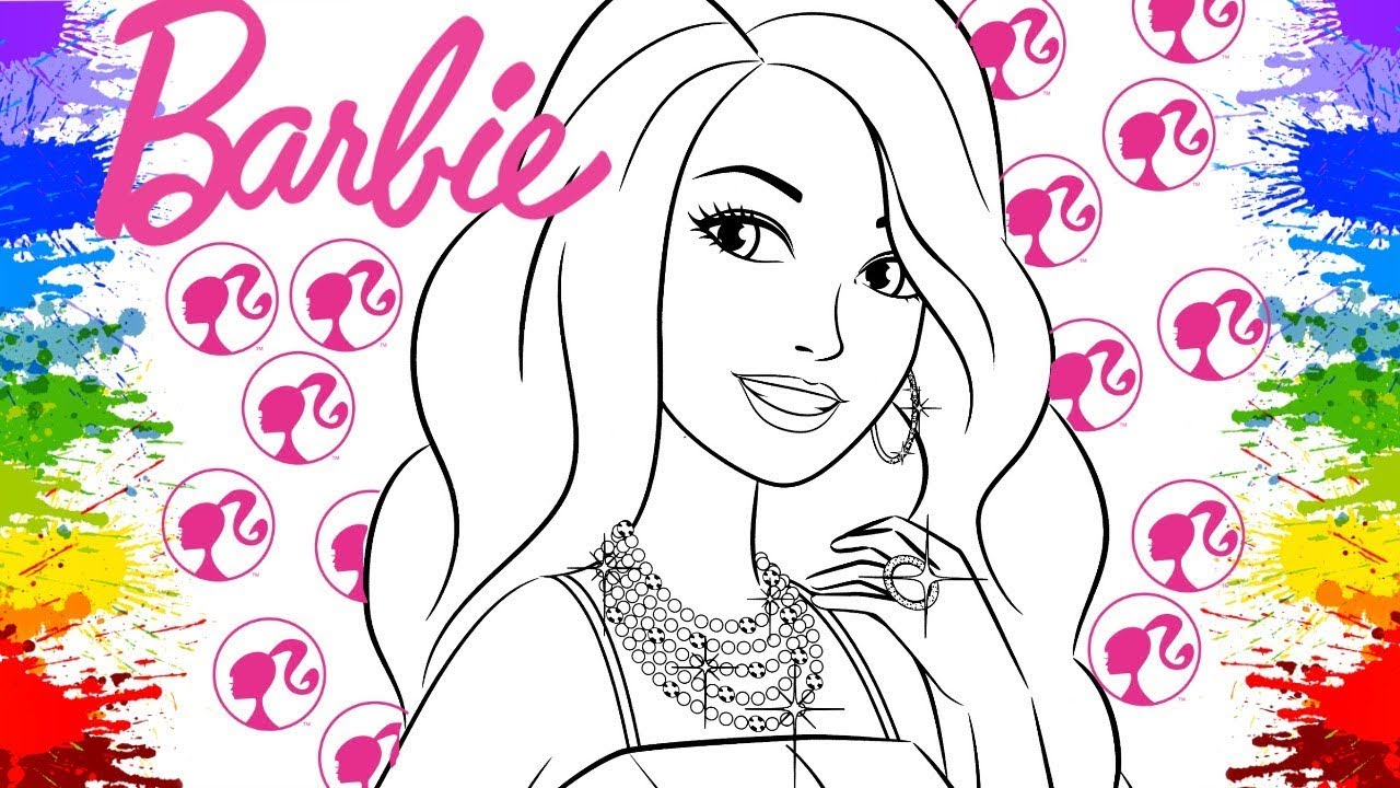 Colorir desenhos da Barbie MINHA BONECA BARBIE GIRL Como colorir Aprenda as  cores com brinquedos 