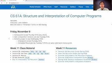 61A Fall 2019 Lecture 30 Video 1