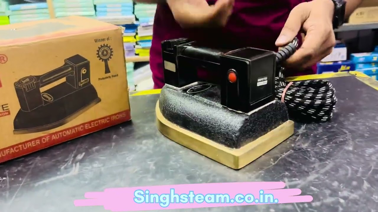 Deson Brass Base Heavy Weight Industrial  Automatic Laundry Electric Dry Iron Press Box 5 Kg