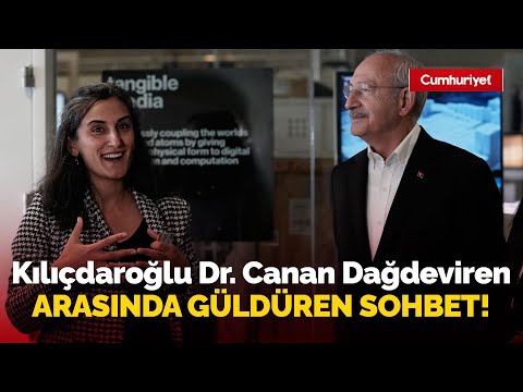 ABD'de Kemal Kılıçdaroğlu ile ünlü fizikçi Dr. Canan Dağdeviren arasında güldüren 'torun' sohbeti