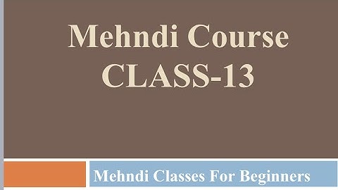Mehndi Class-13 | How to learn different Mehndi for beginners | Border Henna Design | By @DrIfrah