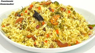 Vegetable Mango Rice - Mango Pulihora-Veg Mango Rice-Mamidikaya Pulihora-How To Make Veg Mango Rice