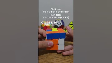 OLL 38 & 36 M/W cases #oll #rubikscube #cubing #rubik #cube #cfop #rubikcube #shorts