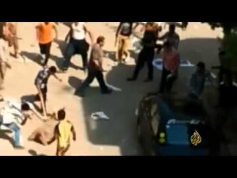 تفريق مظاهرة جمعة الشهداء بطنطا