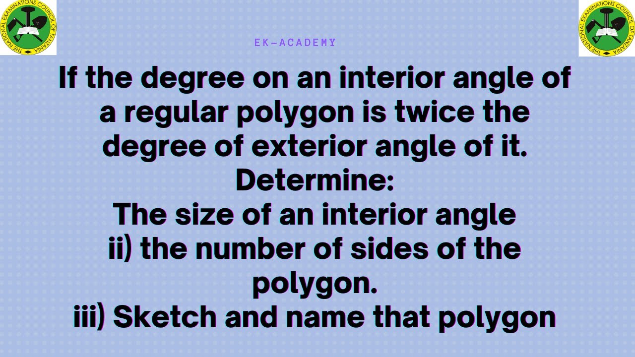 regular polygon question #maths #necta #tanzania #elimupopote # ...