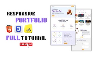How to Create a Responsive Portfolio website using html css Js Full Tutorial Beginners to Advanced