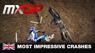 Most Impressive Crashes - MXGP of Great Britain 2020